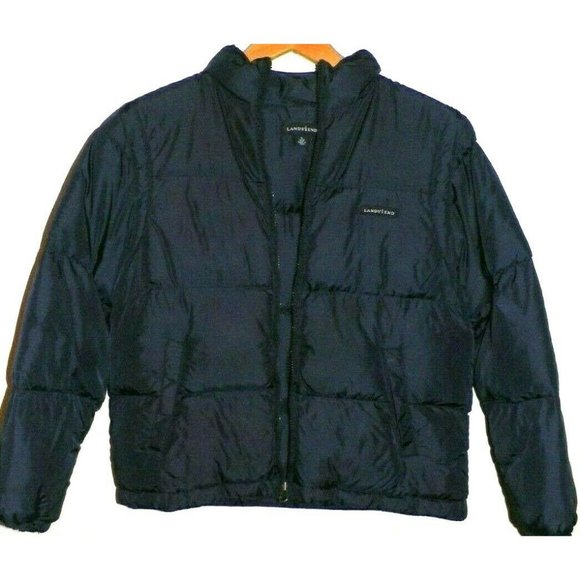 Boys M Lands' End Down Jacket Coat & Vest